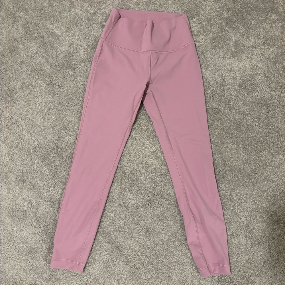 Pink lululemon wunder train 25” leggings